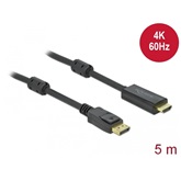Delock 85958 DisplayPort 1.2 - HDMI kábel 4K 60Hz - 5m