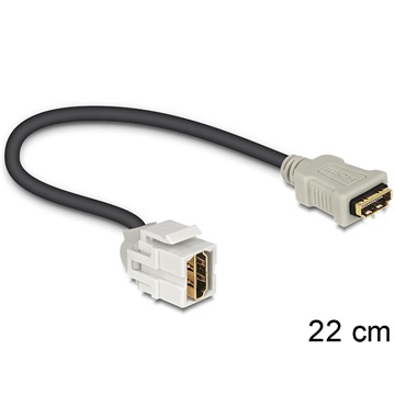 Delock 86328 HDMI anya > HDMI anya Keystone modul 250° kábellel - 22cm