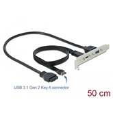 Delock 89934 Csatlakozó aljzat USB-C & USB-A porttal