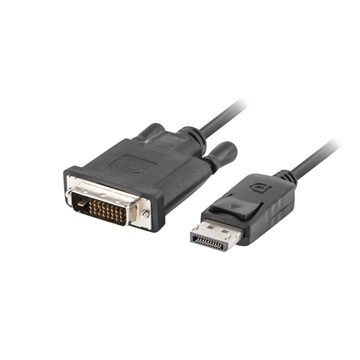 Lanberg Displayport male V1.2 - DVI-D male (24+1) dual link kábel - 1.8m - fekete