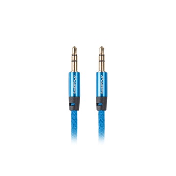 Lanberg Mini jack 3.5mm M/M 3pin prémium kábel - 2m - kék