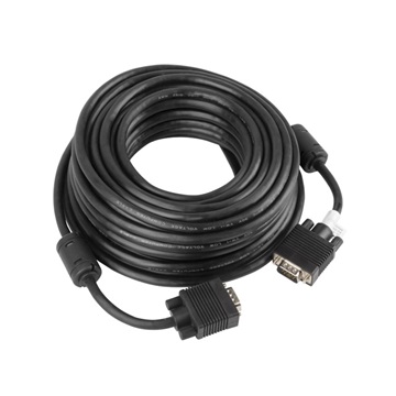 Lanberg VGA M/M duplán árnyékolt ferrit kábel - 15m - fekete