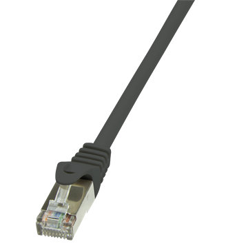 LogiLink CP1013D Cat5e SF/UTP patch kábel - Fekete - 0,25m