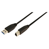 LogiLink CU0025 USB 3.0 A - B 2xapa csatlakozó kábel - 3m