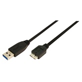 LogiLink CU0027 USB 3.0 A->B Micro 2x apa csatlakozó kábel - 2m