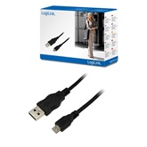 LogiLink CU0034 USB 2.0-A apa - MicroUSB2.0-B apa  kábel - 1,8m