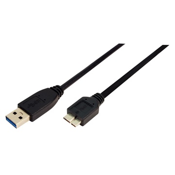 LogiLink CU0037 USB 3.0 A->B Micro 2x apa csatlakozó kábel - 0,6m