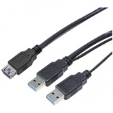 LogiLink CU0070 USB 3.0 Y tápkábel - 0,3m