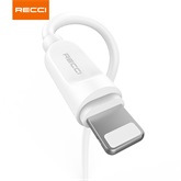 RECCI RCL-P100W Lightning-USB kábel, fehér - 1m