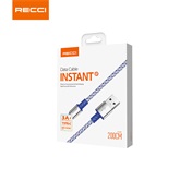 RECCI RTC-N33C TypeC-USB szövet kábel - 2m