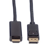 ROLINE DisplayPort - HDMI 4K M/M kábel - 5m