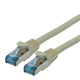 ROLINE STP/FTP CAT6a LSOH patch kábel - szürke - 1m