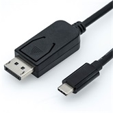 ROLINE USB C 3.1 - DP adapter M/M kábellel - 1m