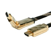 Roline HDMI Ethernet M/M kábel 360° csatlakozóval - 2m