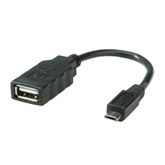 Roline USB2.0 OTG kábel - 0,15m