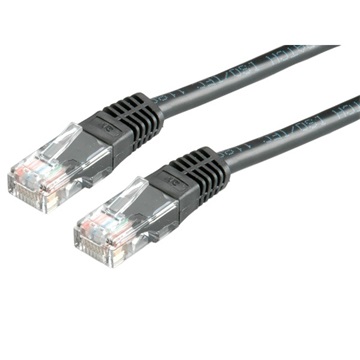 Roline UTP Cat5e kábel - Fekete - 0.5m