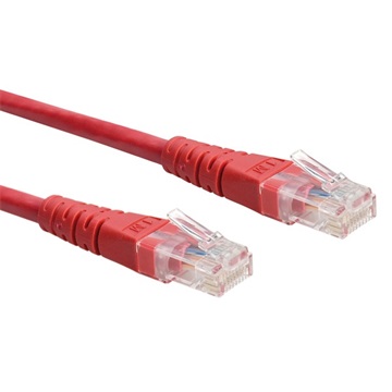 Roline UTP Cat6 patch kábel - Piros - 0.5m