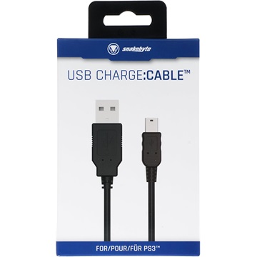 Snakebyte PS4 USB Charge Cable - 3m hosszú fonott töltőkábel 