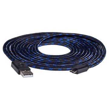 Snakebyte PS4 USB Charge Cable - 3m hosszú fonott töltőkábel (bontott)