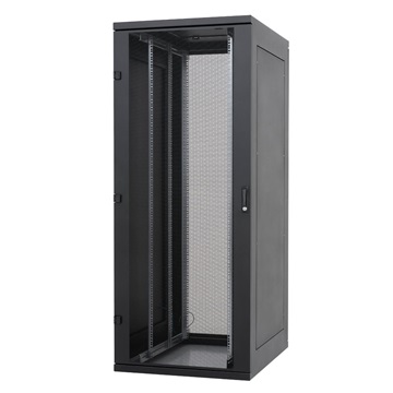 Triton álló rack, szétszedhető, 42U 800x1000 biztonsági üvegajtóval, RAL9005 fekete