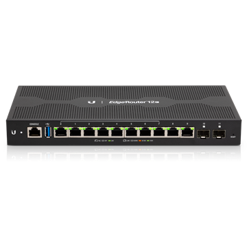 Ubiquiti EdgeRouter 12, gigabites, 10x RJ45, 10x PoE, 2xSFP