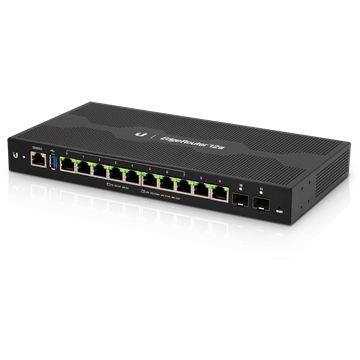 Ubiquiti EdgeRouter 12, gigabites, 10x RJ45, 10x PoE, 2xSFP