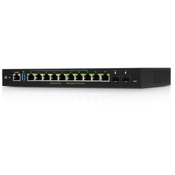 Ubiquiti EdgeRouter 12, gigabites, 10x RJ45, 10x PoE, 2xSFP