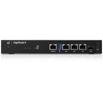 Ubiquiti EdgeRouter ER-4, gigabites, 3x RJ45, 1x SFP port