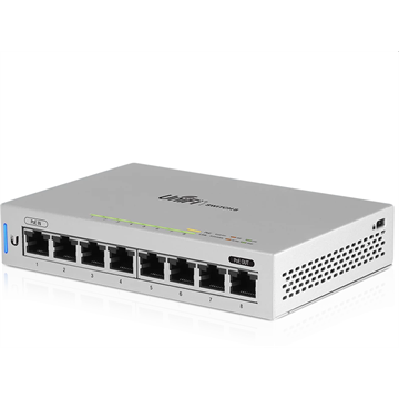 Ubiquiti UniFi Switch, 8-portos, 1xPoE passtrough