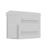 Lanberg 10" 3U kültéri rack szekrény, 300×200×300, falra/oszlopra szerelhető, IP55, szürke, összeszerelt