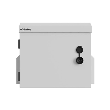 Lanberg 10" 3U kültéri rack szekrény, 300×200×300, falra/oszlopra szerelhető, IP55, szürke, összeszerelt