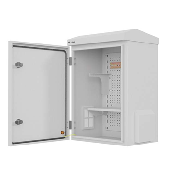 Lanberg 10" 3U kültéri rack szekrény, 340X250X500, falra/oszlopra szerelhető, IP55, szürke, összeszerelt
