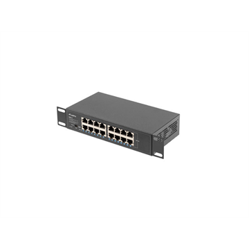Lanberg 16 portos Gigabites Ethernet Switch 10"/19" rackes