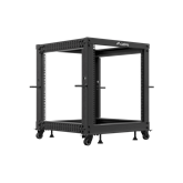 Lanberg 19" 12U 600x600-1100 állítható rack keret, fekete