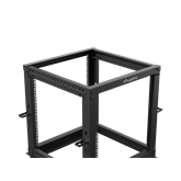 Lanberg 19" 12U 600x600-1100 állítható rack keret, fekete
