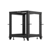 Lanberg 19" 12U 600x600-1100 állítható rack keret, fekete