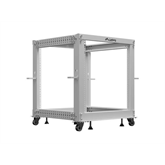 Lanberg 19" 12U 600x600-1100 (állítható mélységű) szabadon álló rack keret, szürke