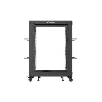 Lanberg 19" 15U 600x600-1100 (állítható mélységű) szabadon álló rack keret, fekete