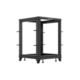 Lanberg 19" 15U 600x600-1100 (állítható mélységű) szabadon álló rack keret, fekete