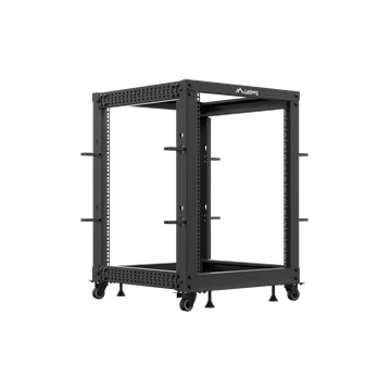 Lanberg 19" 15U 600x600-1100 (állítható mélységű) szabadon álló rack keret, fekete