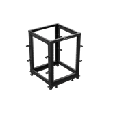 Lanberg 19" 15U 600x600-1100 (állítható mélységű) szabadon álló rack keret, fekete