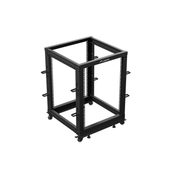 Lanberg 19" 15U 600x600-1100 (állítható mélységű) szabadon álló rack keret, fekete