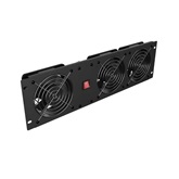 Lanberg 19" 3U függőleges ventilátor panel, 3x ventilátor, 230V, fekete