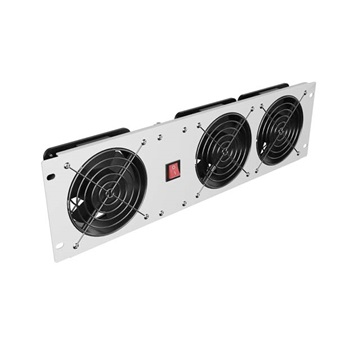 Lanberg 19" 3U függőleges ventilátor panel, 3x ventilátor, 230V, szürke