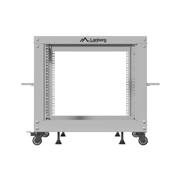Lanberg 19" 9U 600x600-1100 (állítható mélységű) szabadon álló rack keret, szürke