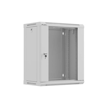 Lanberg 19" fali rack szekrény 12U/540X350, üvegajtó, lapraszerelt, szürke