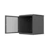 Lanberg 19" fali rack szekrény 12U/600X600 perforált ajtó, lapraszerelt, fekete