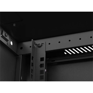 Lanberg 19" fali rack szekrény 12U/600X600 perforált ajtó, lapraszerelt, fekete