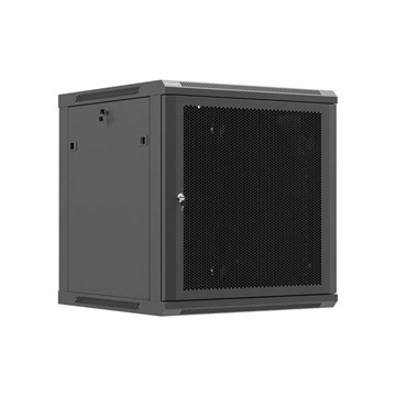 Lanberg 19" fali rack szekrény 12U/600X600 perforált ajtó, lapraszerelt, fekete