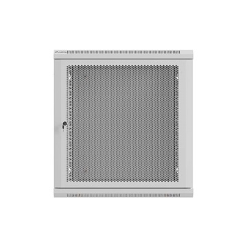 Lanberg 19" fali rack szekrény 12U/600X600 perforált ajtó, lapraszerelt, szürke